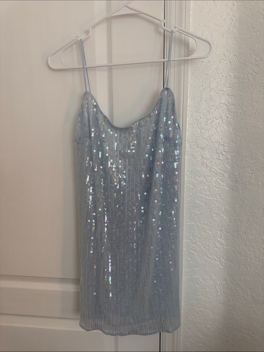 Victoria's Secret Light Blue Sequin Slip